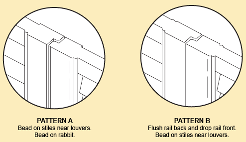 polybilt shutter panel option A and B