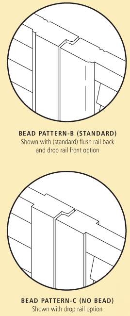 bead pattern B and C