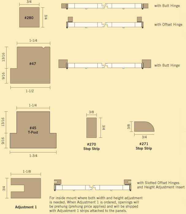 traditional stylehanging options